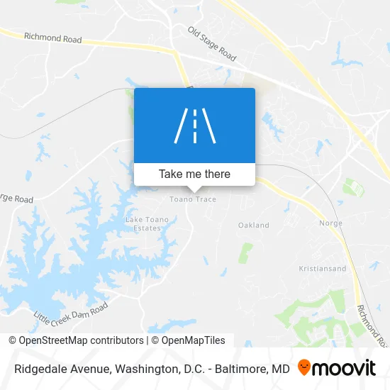 Ridgedale Avenue map