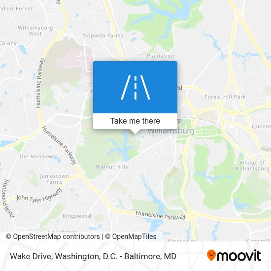 Wake Drive map