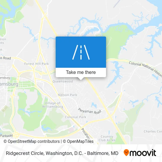Ridgecrest Circle map