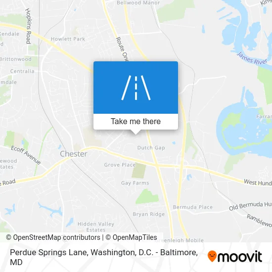 Perdue Springs Lane map
