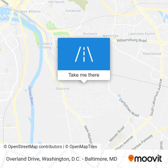 Overland Drive map