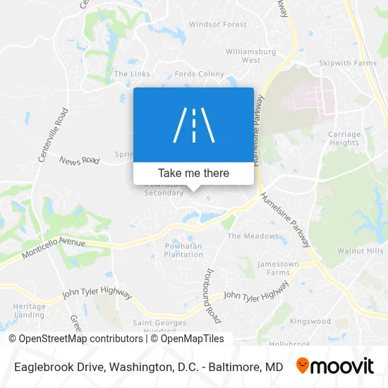 Eaglebrook Drive map