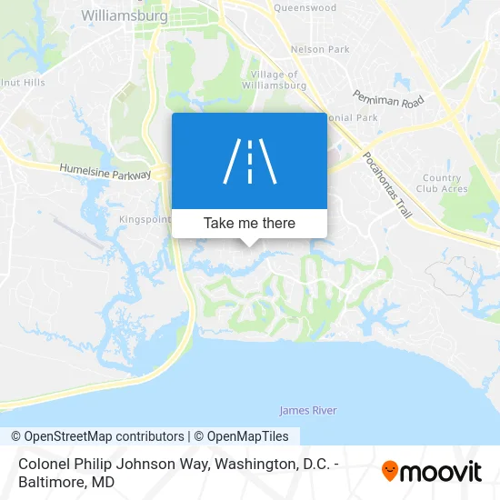 Colonel Philip Johnson Way map