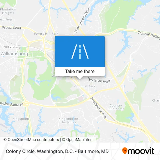 Colony Circle map