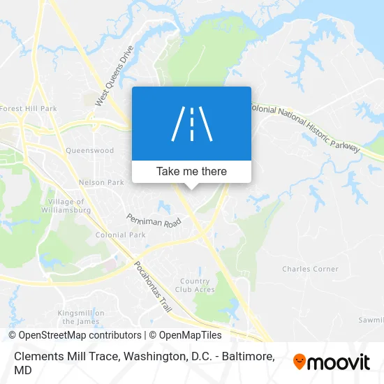 Clements Mill Trace map