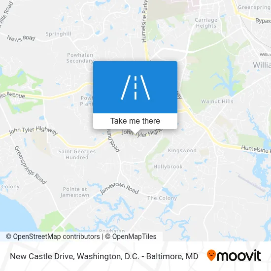 New Castle Drive map