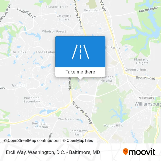 Ercil Way map