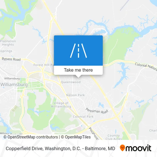 Copperfield Drive map