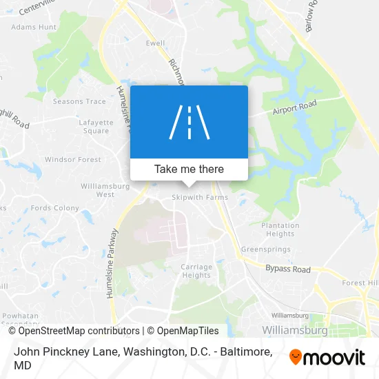 John Pinckney Lane map