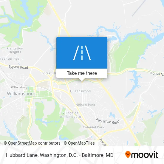 Hubbard Lane map
