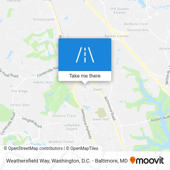 Weathersfield Way map