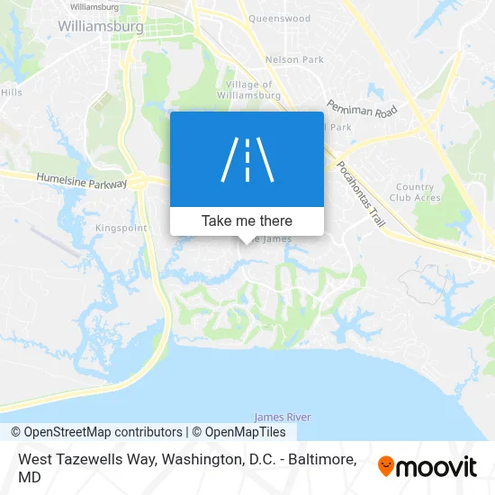 West Tazewells Way map