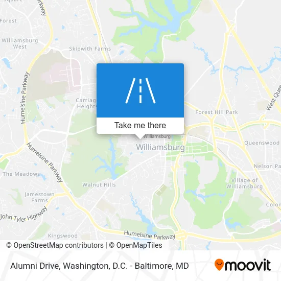 Alumni Drive map