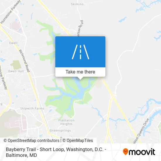 Bayberry Trail - Short Loop map
