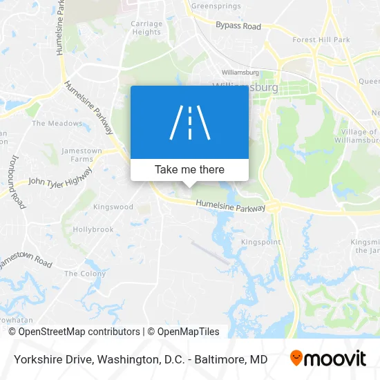 Yorkshire Drive map