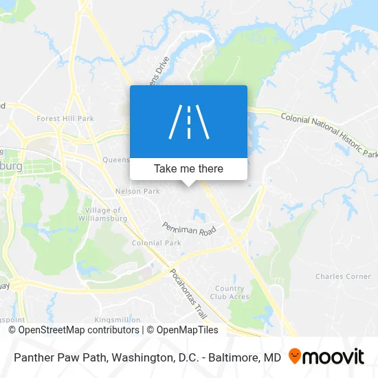 Panther Paw Path map