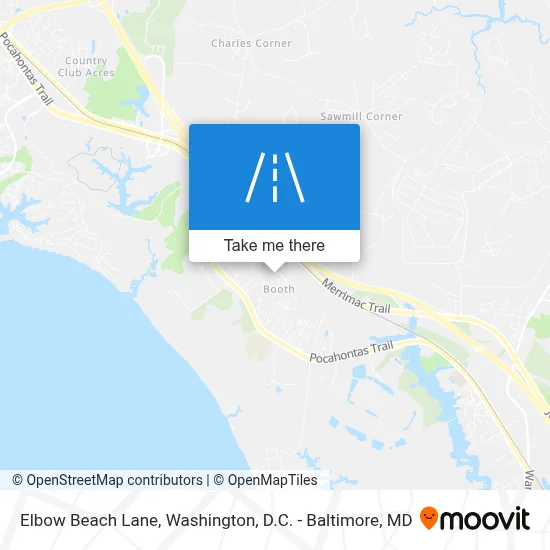 Elbow Beach Lane map