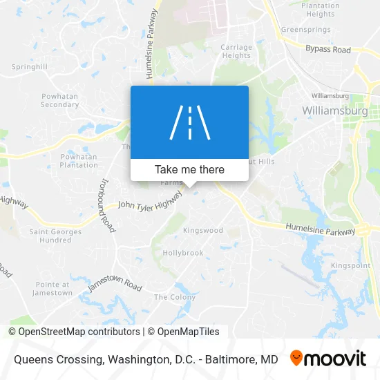 Queens Crossing map