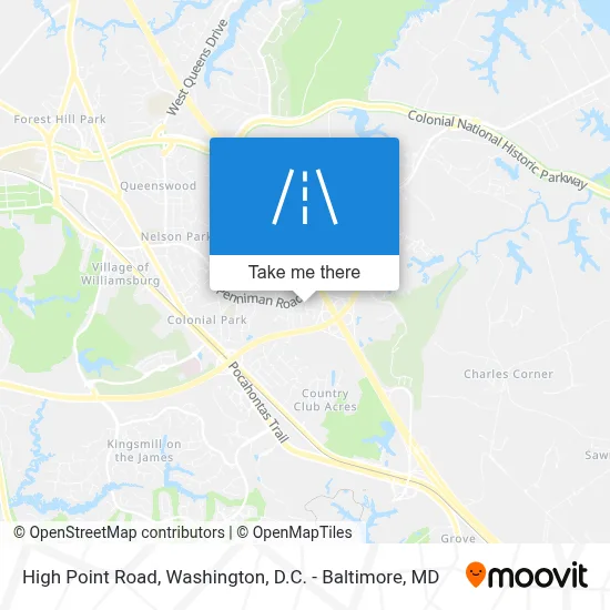 High Point Road map