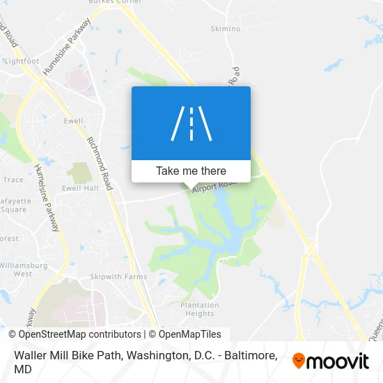 Waller Mill Bike Path map