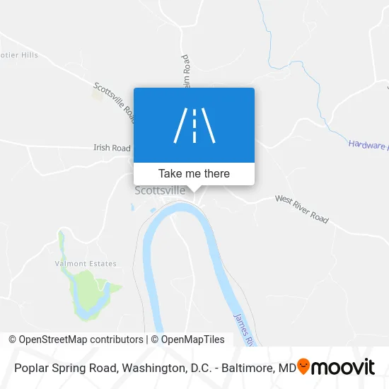 Poplar Spring Road map