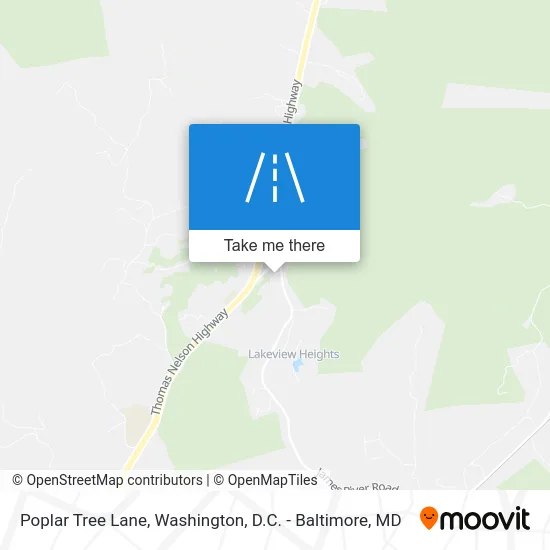 Poplar Tree Lane map