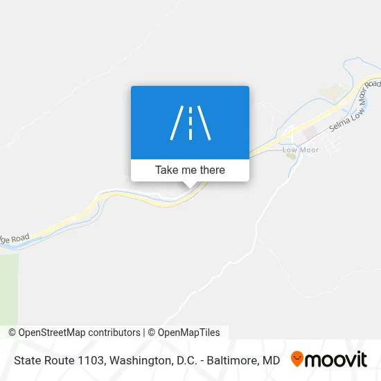 State Route 1103 map