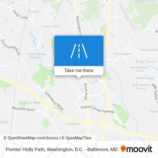 Pointer Holly Path map