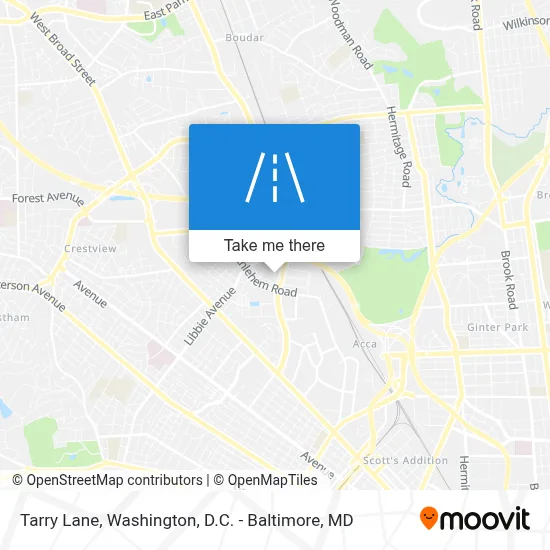Tarry Lane map