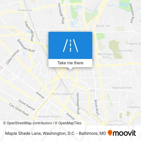 Maple Shade Lane map