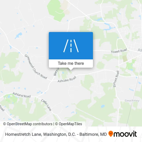 Homestretch Lane map