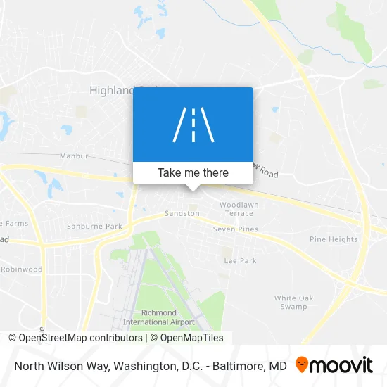 North Wilson Way map