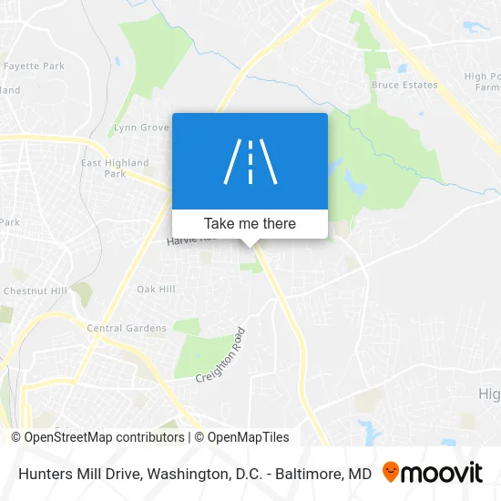 Hunters Mill Drive map