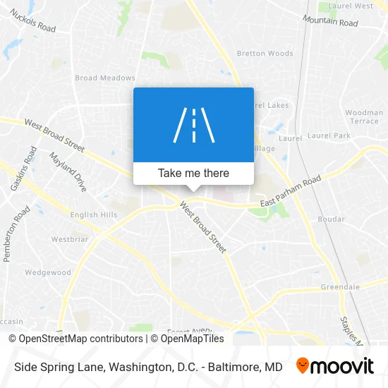 Side Spring Lane map