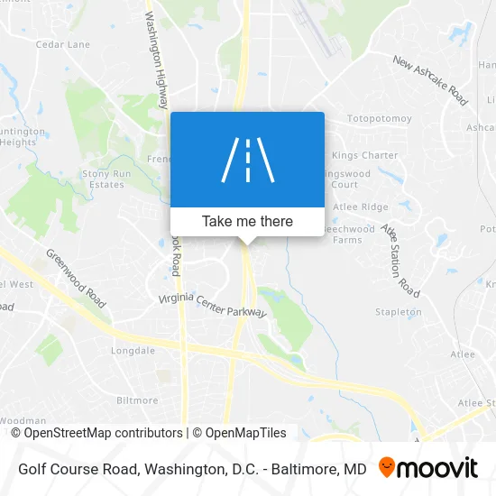 Golf Course Road map