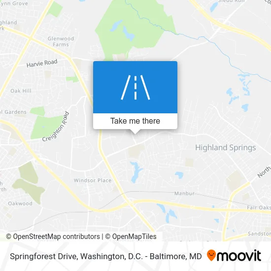 Springforest Drive map