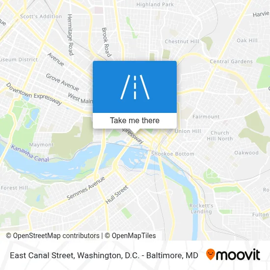 East Canal Street map