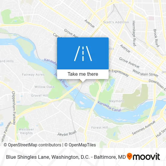 Blue Shingles Lane map