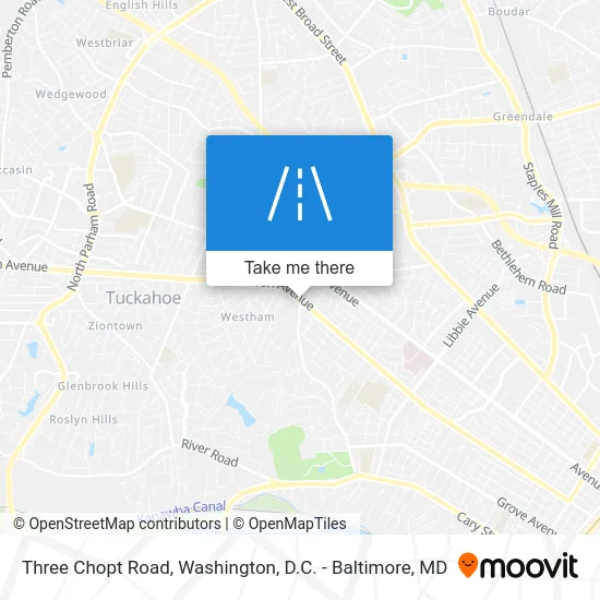 Three Chopt Road map