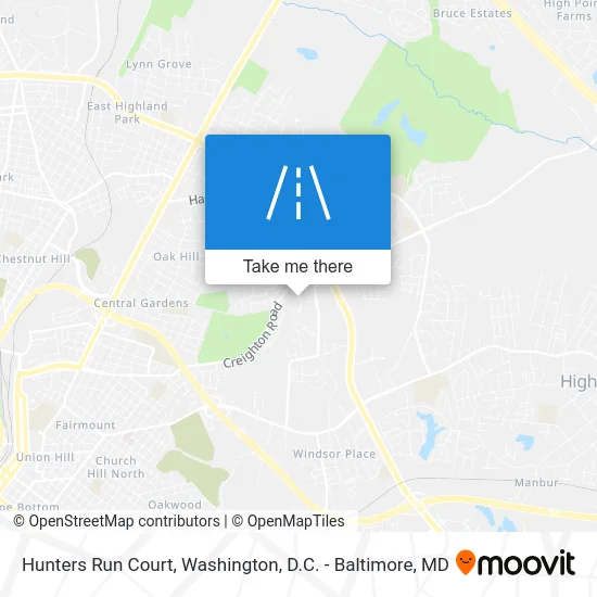 Hunters Run Court map