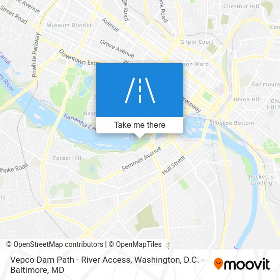 Vepco Dam Path - River Access map