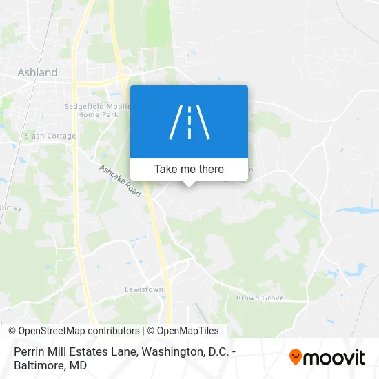 Perrin Mill Estates Lane map