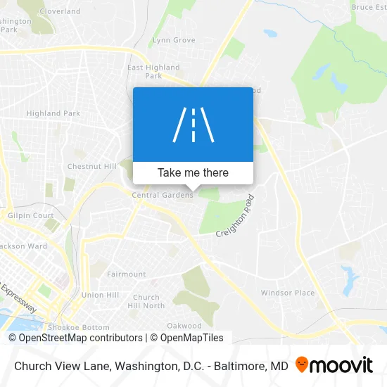 Church View Lane map