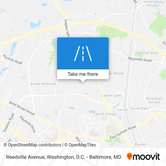 Reedville Avenue map