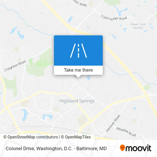 Colonel Drive map
