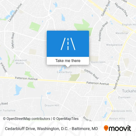 Cedarbluff Drive map