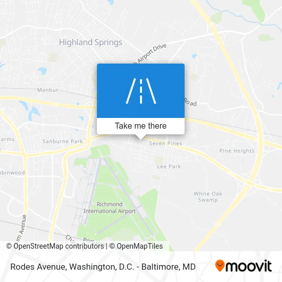 Rodes Avenue map