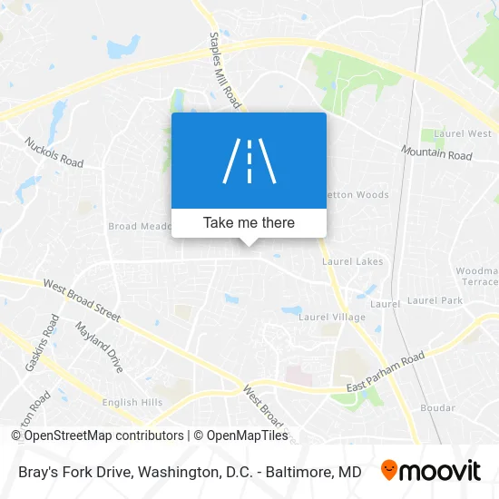 Bray's Fork Drive map