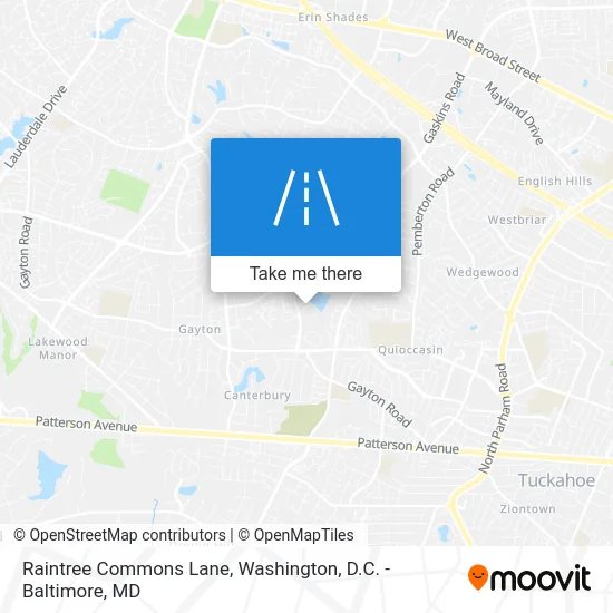 Raintree Commons Lane map