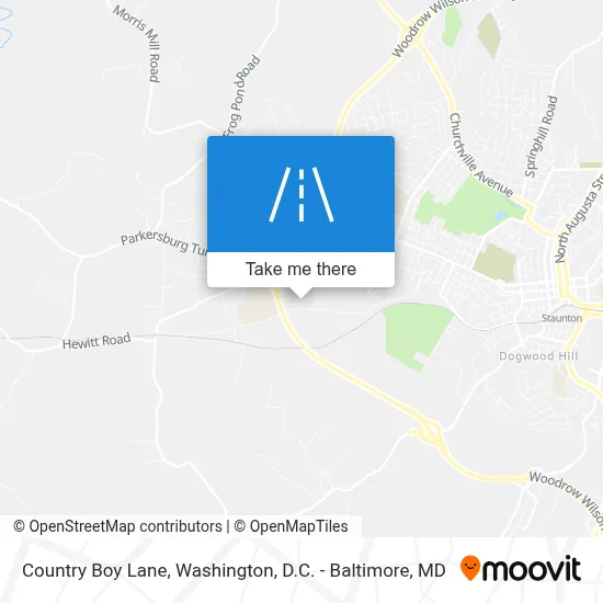 Country Boy Lane map